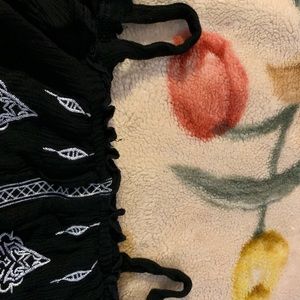 Black over the shoulders crop top